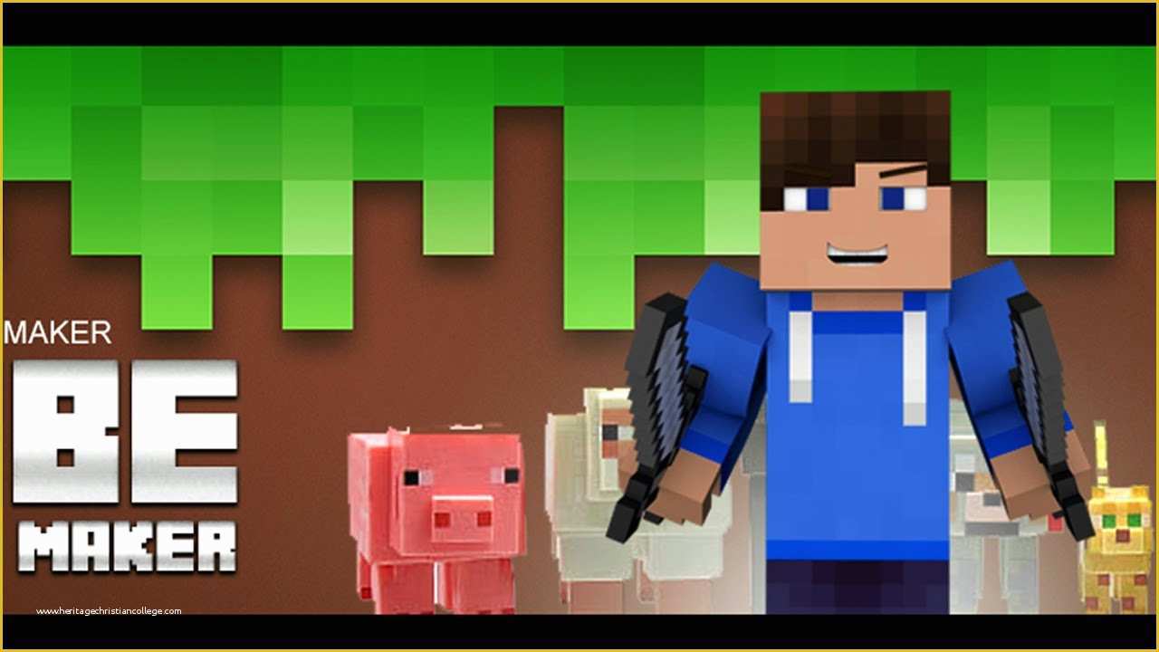 Video Template Maker Free Of Youtube Banner Maker Minecraft Channel Template 5