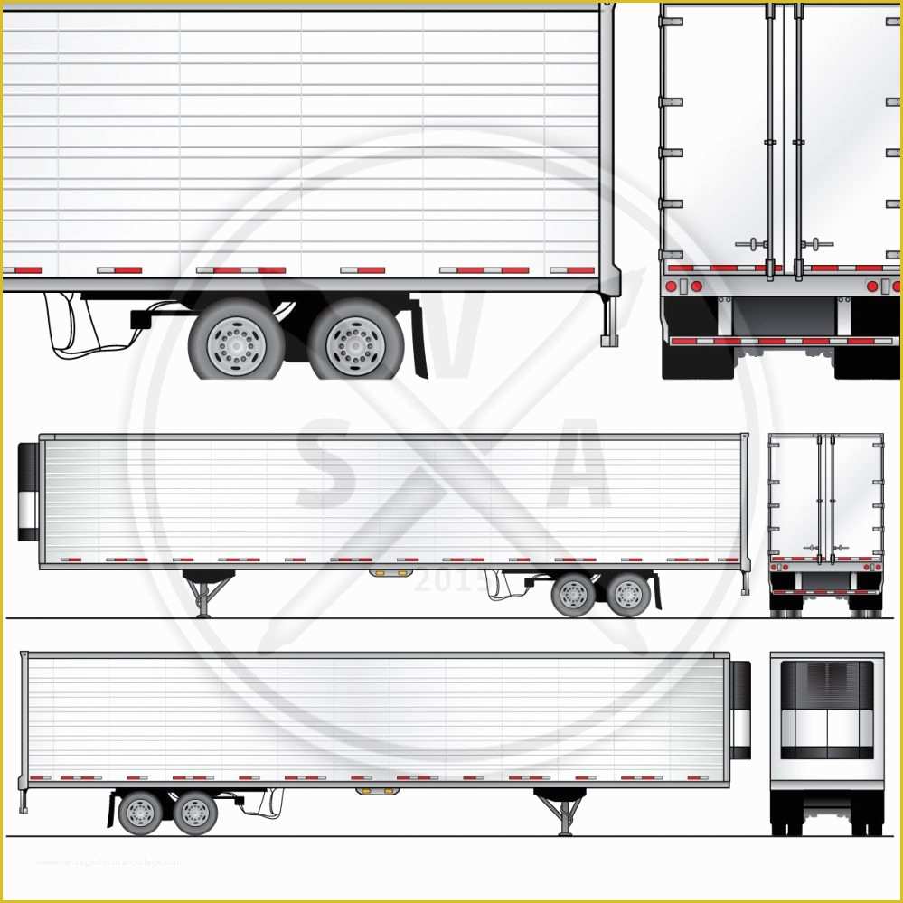 Video Trailer Templates Free Of 53 Reefer Trailer Design Template Stock Vector Art