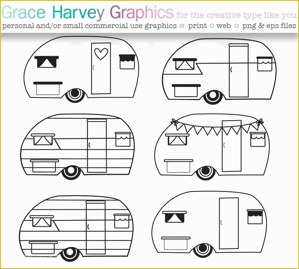 Video Trailer Templates Free Of Vintage Camper Template Google Search