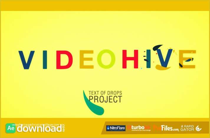 Videohive Free Templates Of Animated Font Drops Videohive Template Free Download