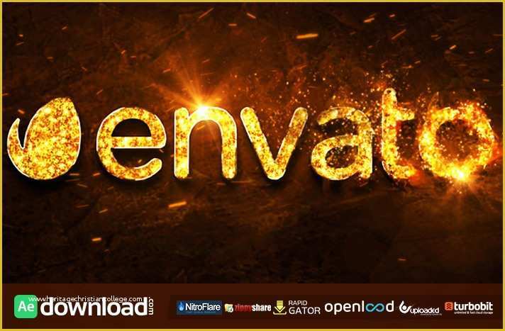 Videohive Free Templates Of Fire Gold Logo Free after Effects Project Videohive
