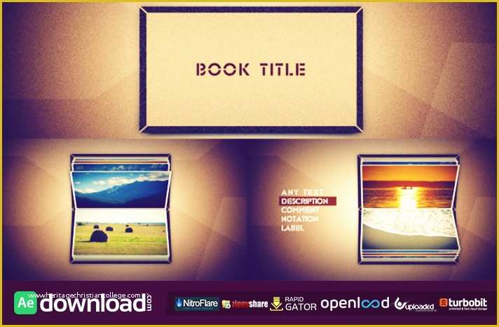 Videohive Free Templates Of Photo Book Scrolling Free after Effects Project