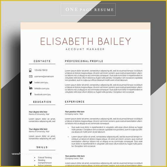 View Free Resume Templates Of Resume Template Cv Template Professional Resume Template