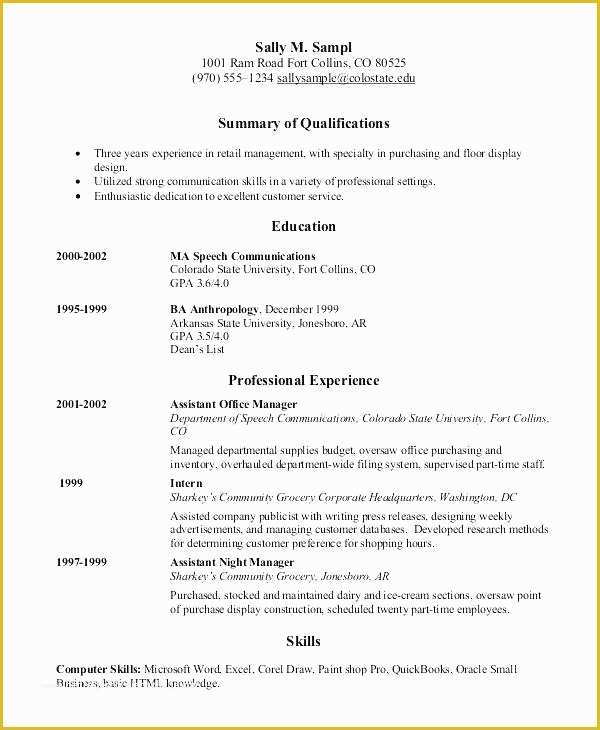 View Free Resume Templates Of Sample Resumes Online – Creero