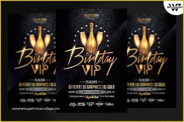 Vip Birthday Invitations Templates Free Of 29 attractive Birthday Party Flyer Psd Designs Word