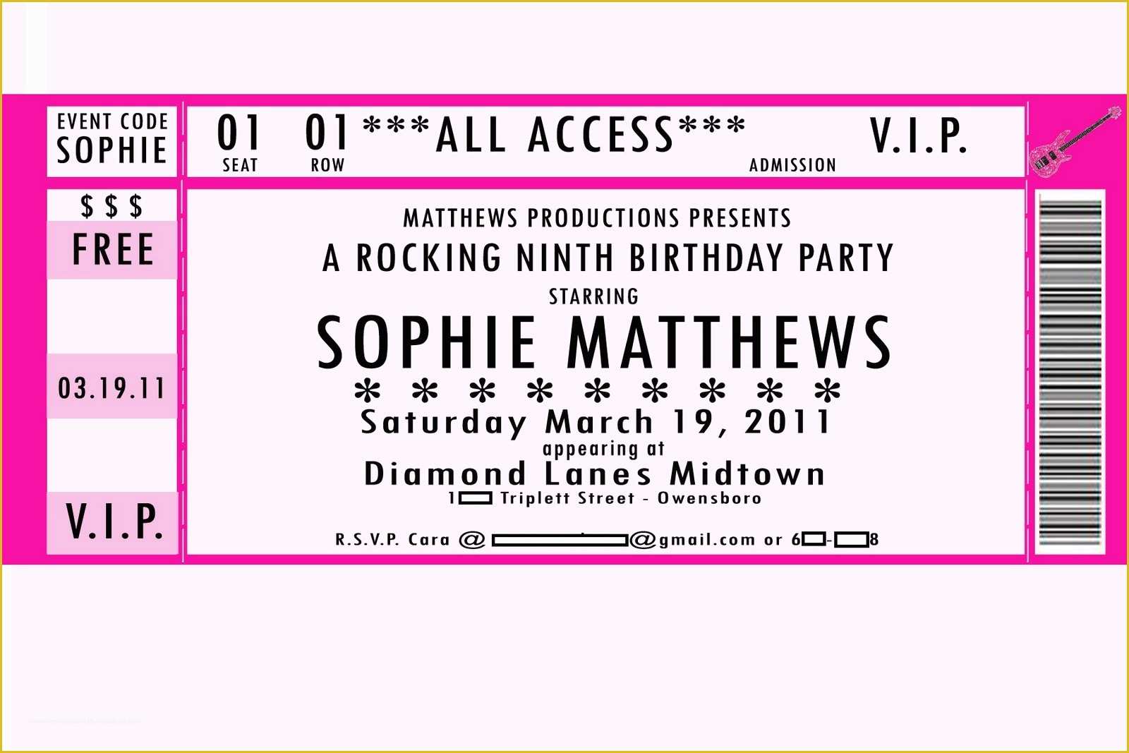Vip Birthday Invitations Templates Free Of 32 Best Vip Ticket Pass Template Designs for Your events