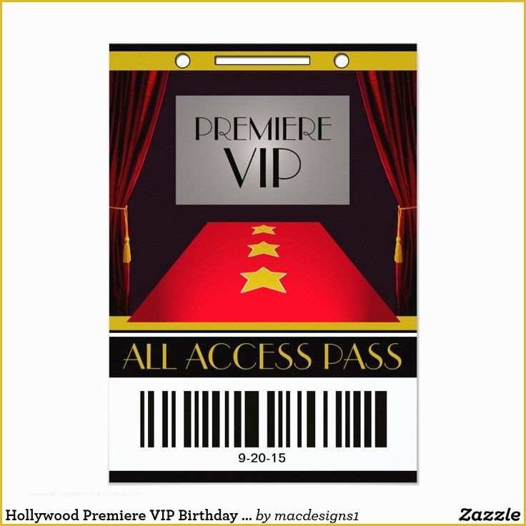 Vip Birthday Invitations Templates Free Of Hollywood Premiere Vip Birthday Party Invitation