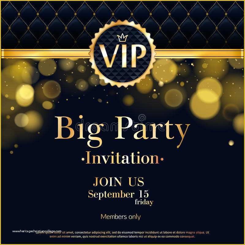 Vip Birthday Invitations Templates Free Of Vip Invitation Card Premium Design Template Stock Vector