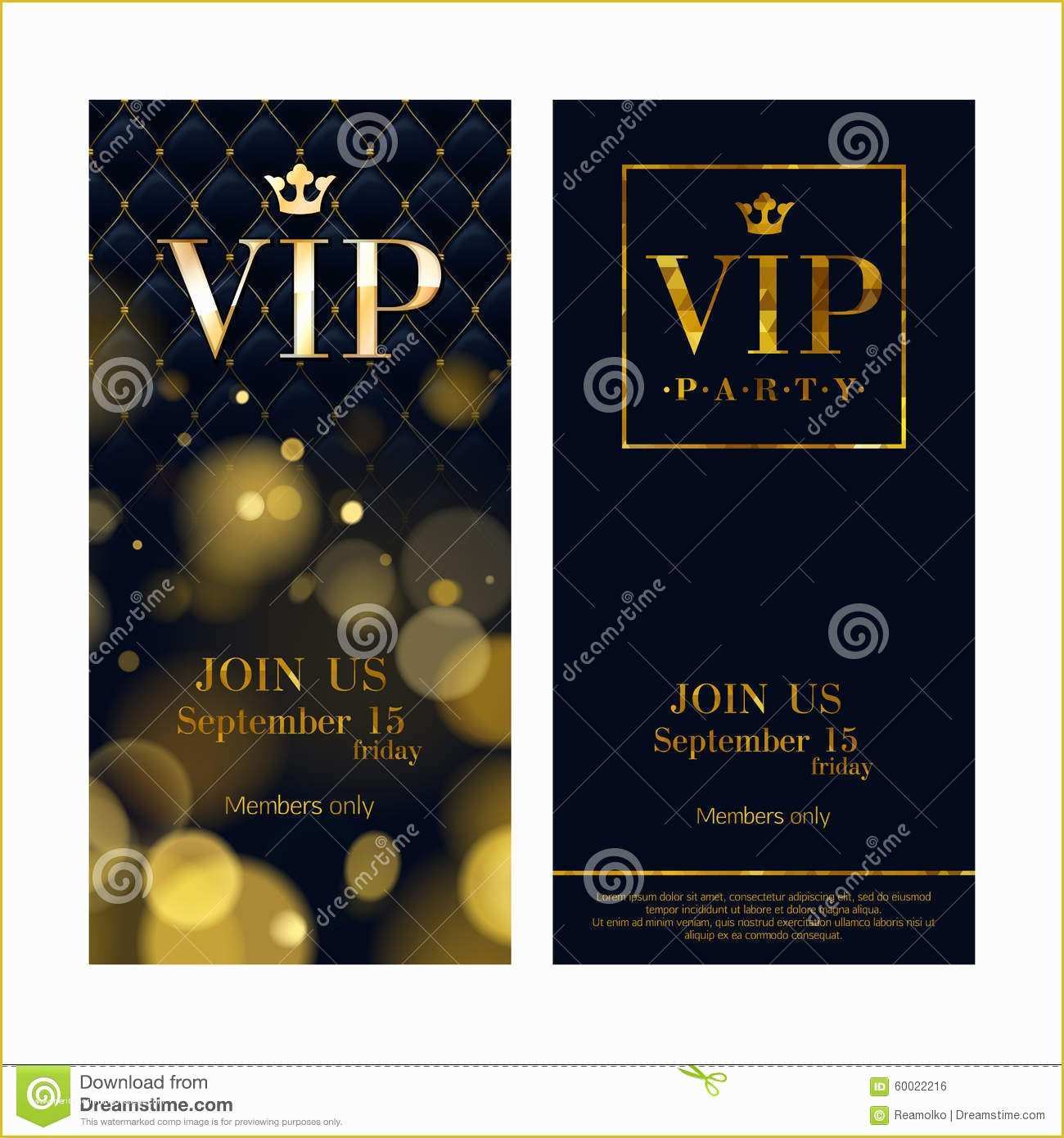 Vip Birthday Invitations Templates Free Of Vip Invitation Cards Premium Design Templates Stock Vector