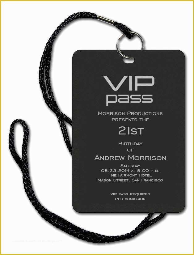 Vip Birthday Invitations Templates Free Of Vip Pass Corporate Invitations by Invitation Consultants