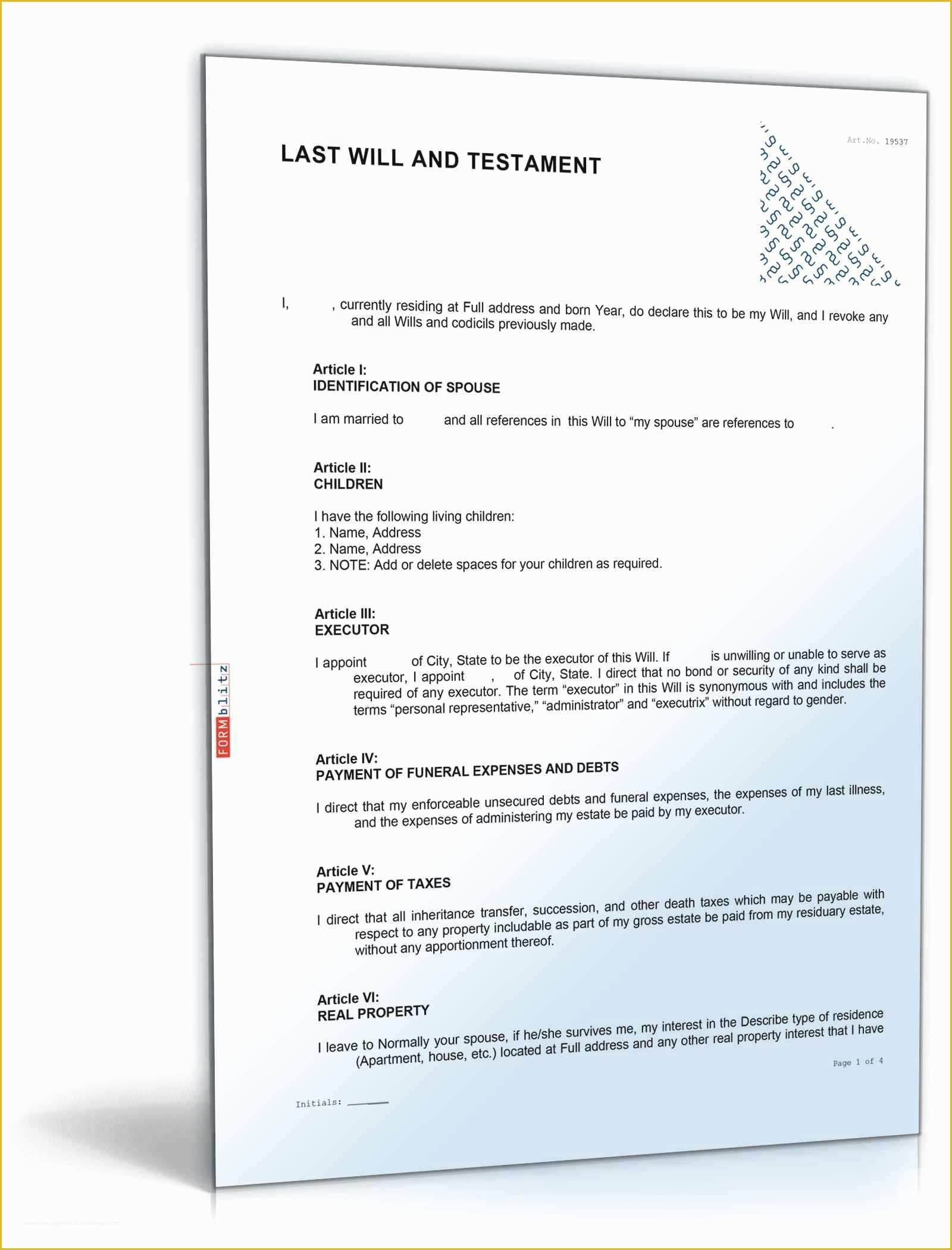 Virginia Last Will and Testament Free Template Of Inspirational Last Will and Testament Sample Pdf