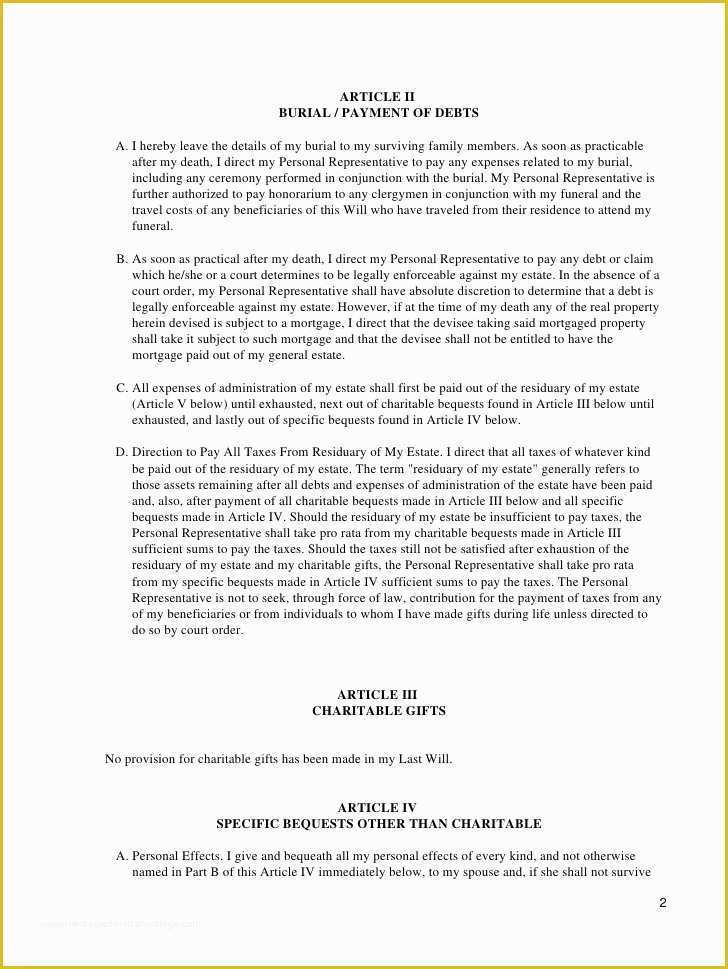 Virginia Last Will and Testament Free Template Of Last Will Sample Virginia