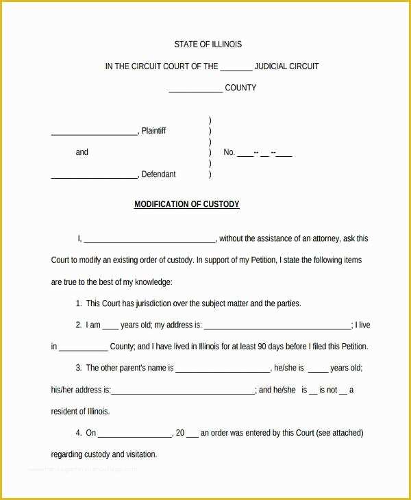 Visitation Agreement Template Free Of 8 Custody Agreement form Samples Free Sample Example