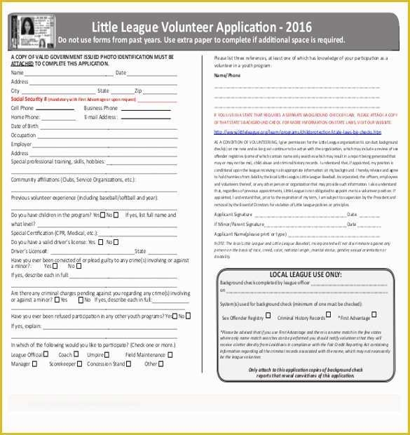 Volunteer Application form Template Free Of 10 Volunteer Application Templates Free Sample Example