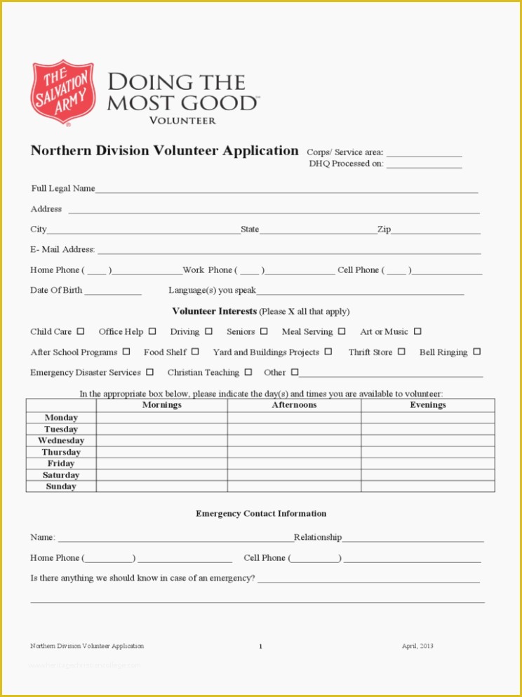 Volunteer Application form Template Free Of 11 Clarifications Volunteer Application