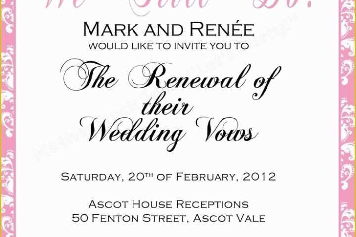 Vow Renewal Invitation Templates Free Of 8 Best Vow Renewal Invitations Images On Pinterest