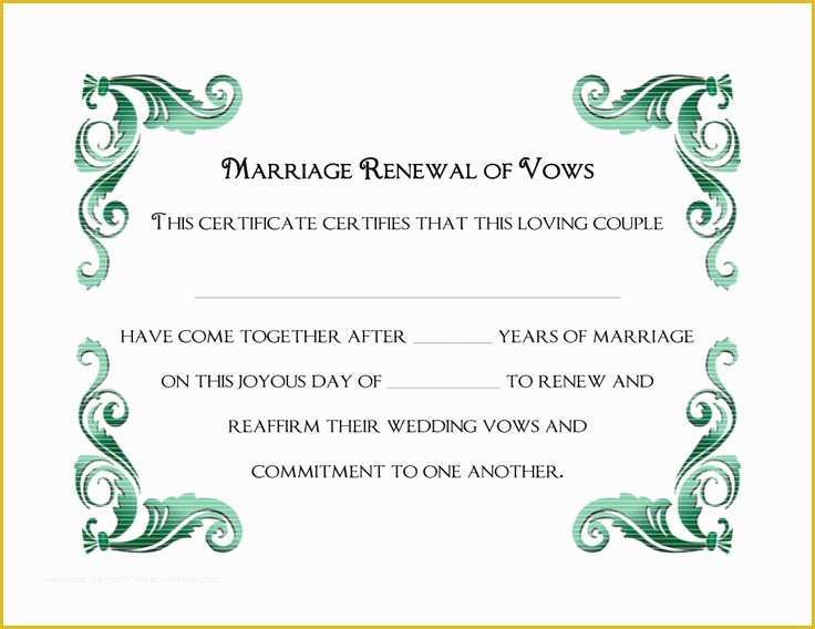Vow Renewal Invitation Templates Free Of A Simple Green Frame Free Printable Wedding Vows