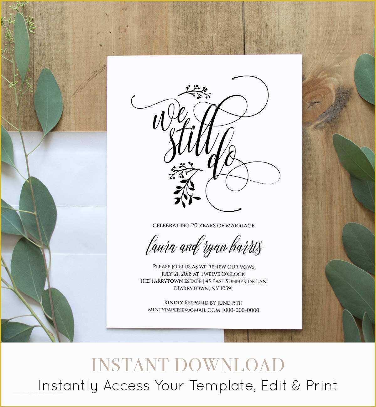 Vow Renewal Invitation Templates Free Of Vow Renewal Invitation Template Printable We Still Do