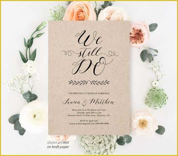 Vow Renewal Invitation Templates Free Of Vow Renewal Invitation Template We Still Do Calligraphy