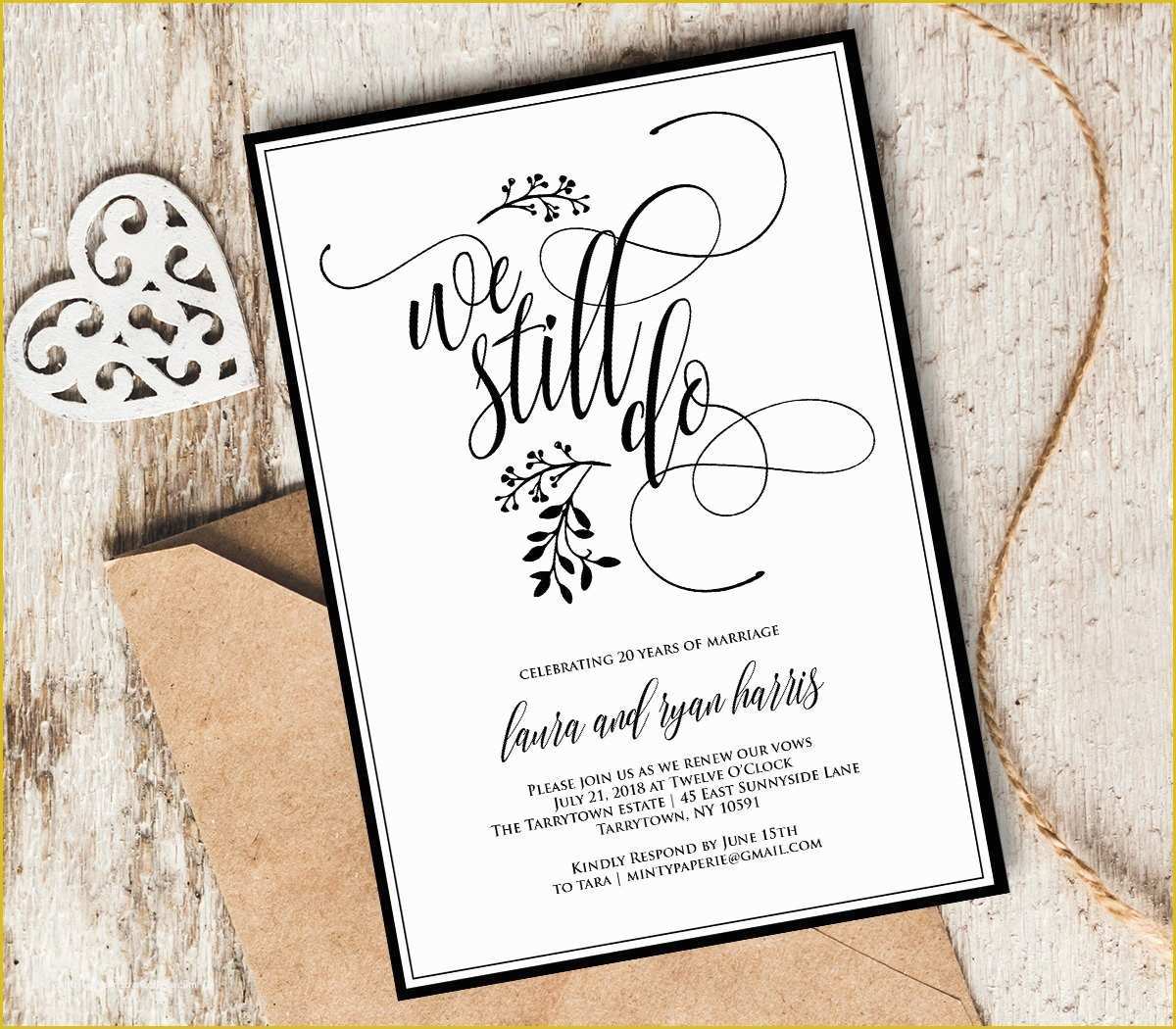 Vow Renewal Invitation Templates Free Of Vow Renewal Invitation Template We Still Do Instant