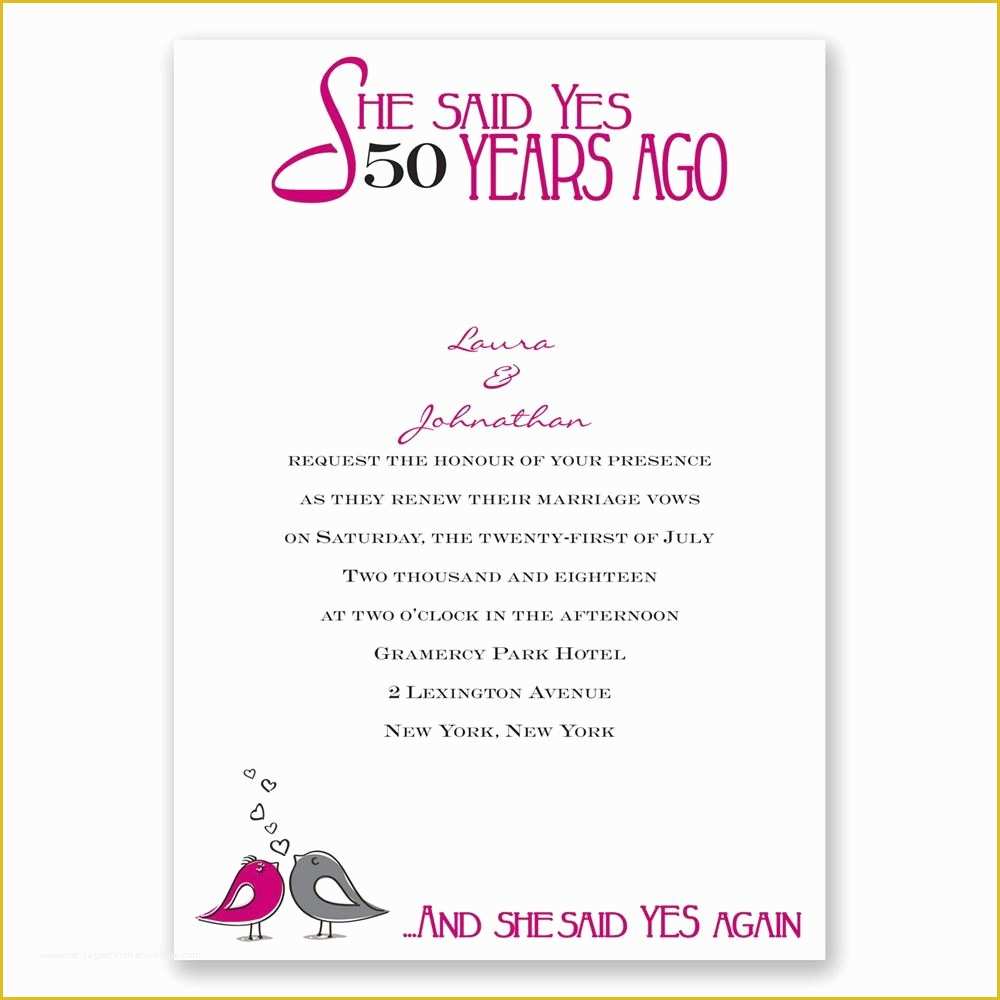 Vow Renewal Invitation Templates Free Of Years Ago Vow Renewal Invitation