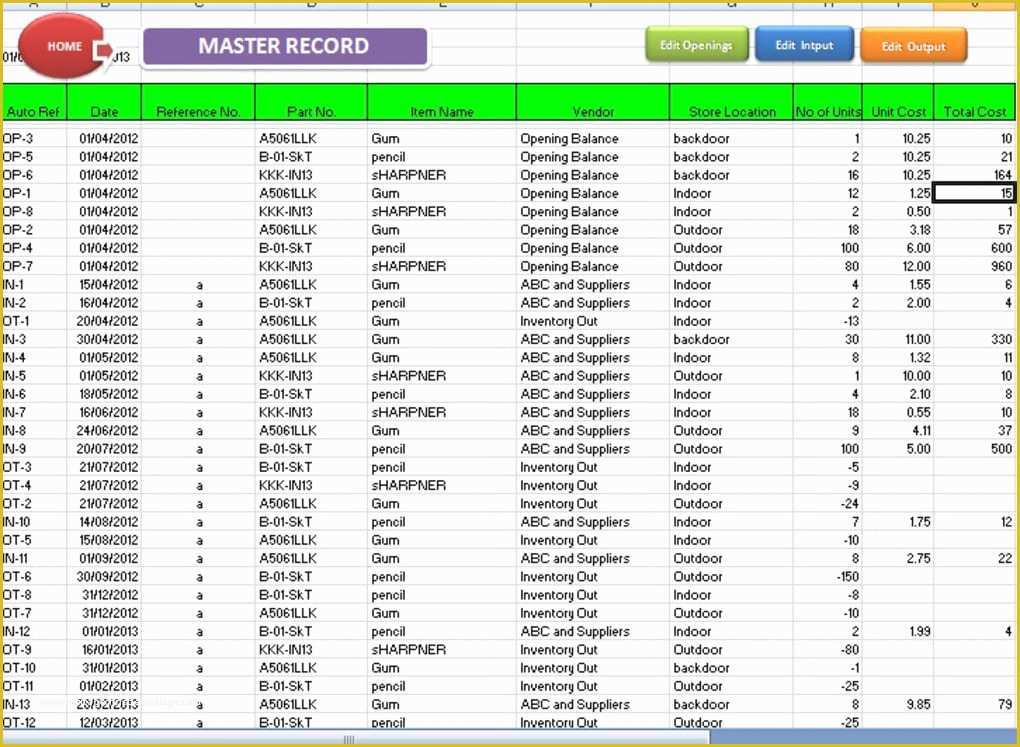 Warehouse Inventory Excel Template Free Download Of Abcaus Excel Inventory Template and Tracker Download