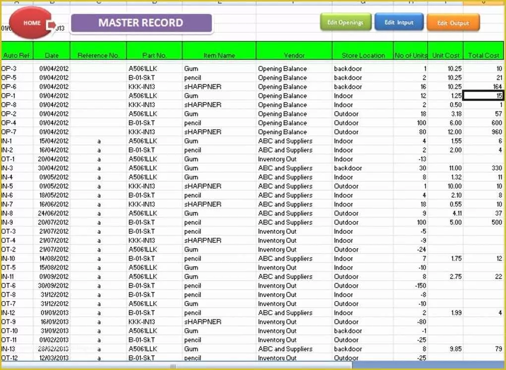 45 Warehouse Inventory Excel Template Free Download