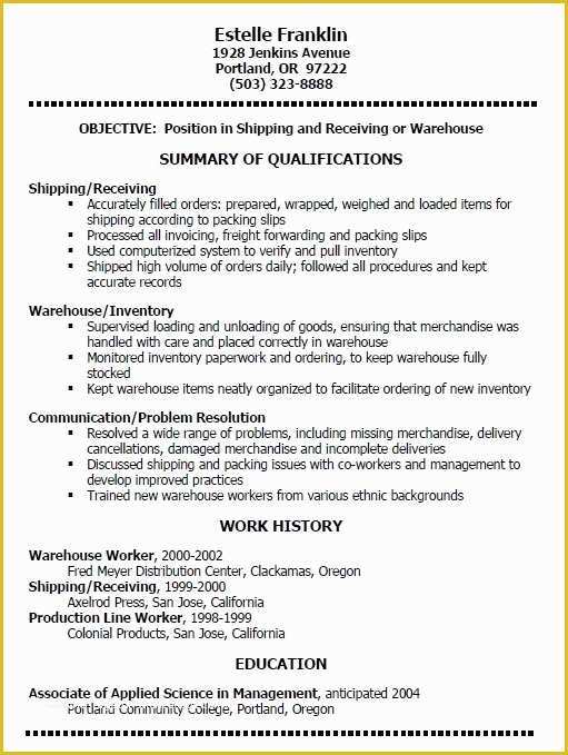 Warehouse Manager Resume Template Free Of 18 Free Warehouse Manager Resume Samples Sample Resumes