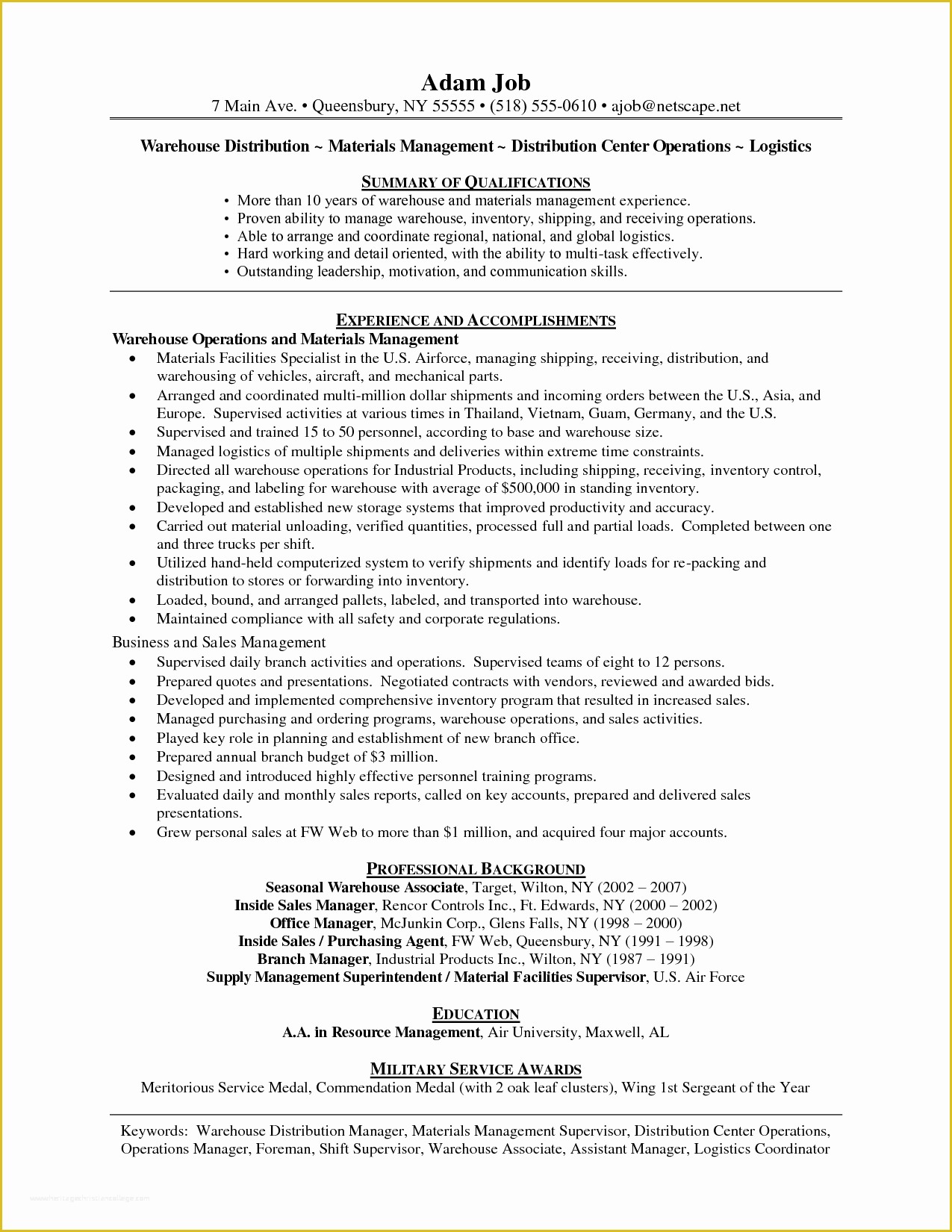 Warehouse Manager Resume Template Free Of General Warehouse Worker Resume Sample