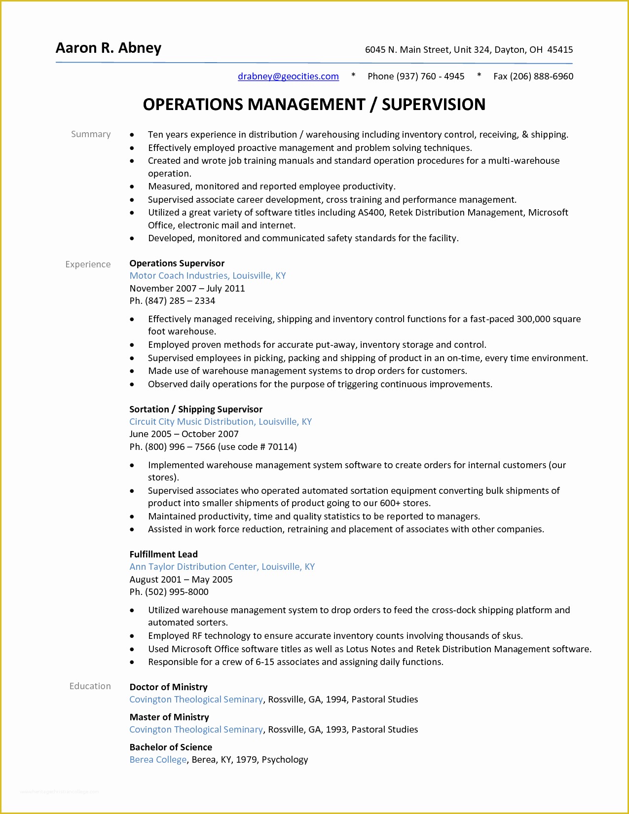 Warehouse Manager Resume Template Free Of Warehouse Manager Resume Sample