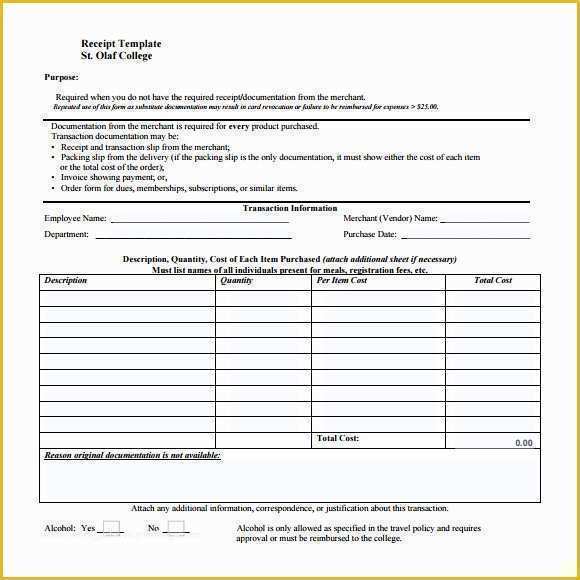 Warehouse Receipt Template Free Of 7 General Receipt Templates Free Samples Examples