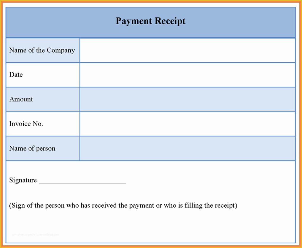 Warehouse Receipt Template Free Of 7 Payment Receipt form