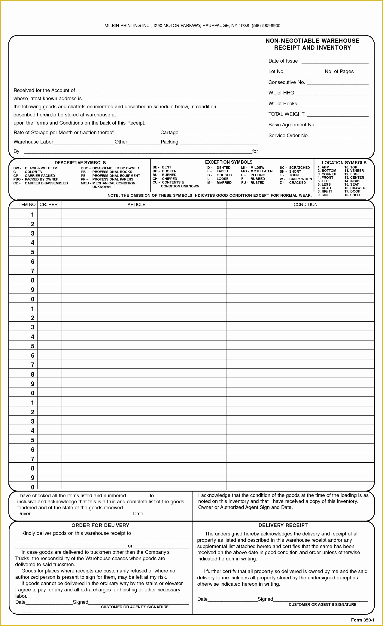 Warehouse Receipt Template Free Of 8 Best Of Inventory Receipt form Inventory List