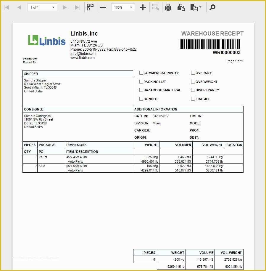 Warehouse Receipt Template Free Of How to Create A Warehouse Receipt On Linbis Logistics