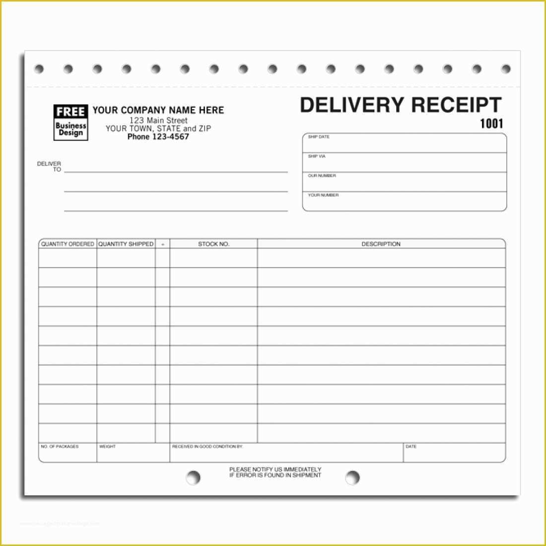 Bill Of Lading Template Word