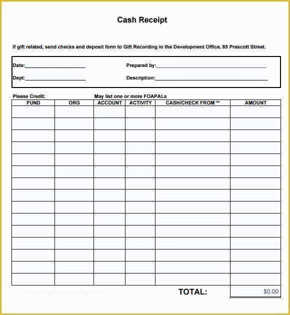 Warehouse Receipt Template Free Of Sample Cash Receipt Template 10 Free Documents In Pdf Word
