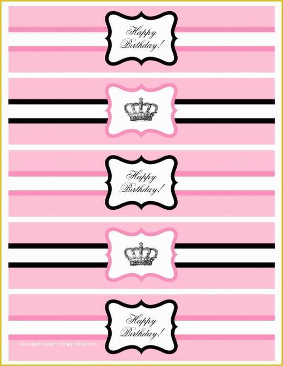 Water Bottle Template Free Of 139 Best Princess Pink Spa Fairy Birthday Party & Free