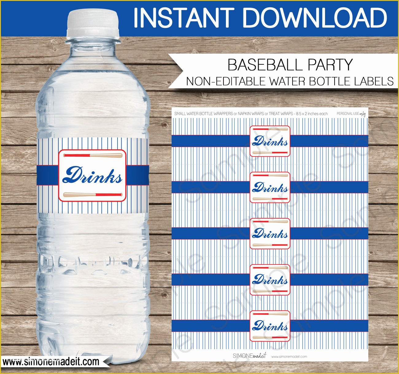 Water Bottle Template Free Of Baseball Water Bottle Labels