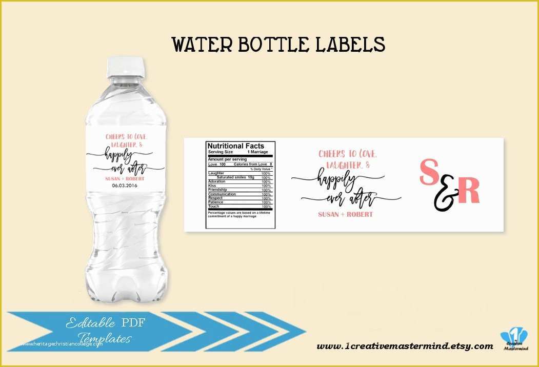Water Bottle Template Free Of Diy Wedding Water Bottle Label Template Editable Water Bottle