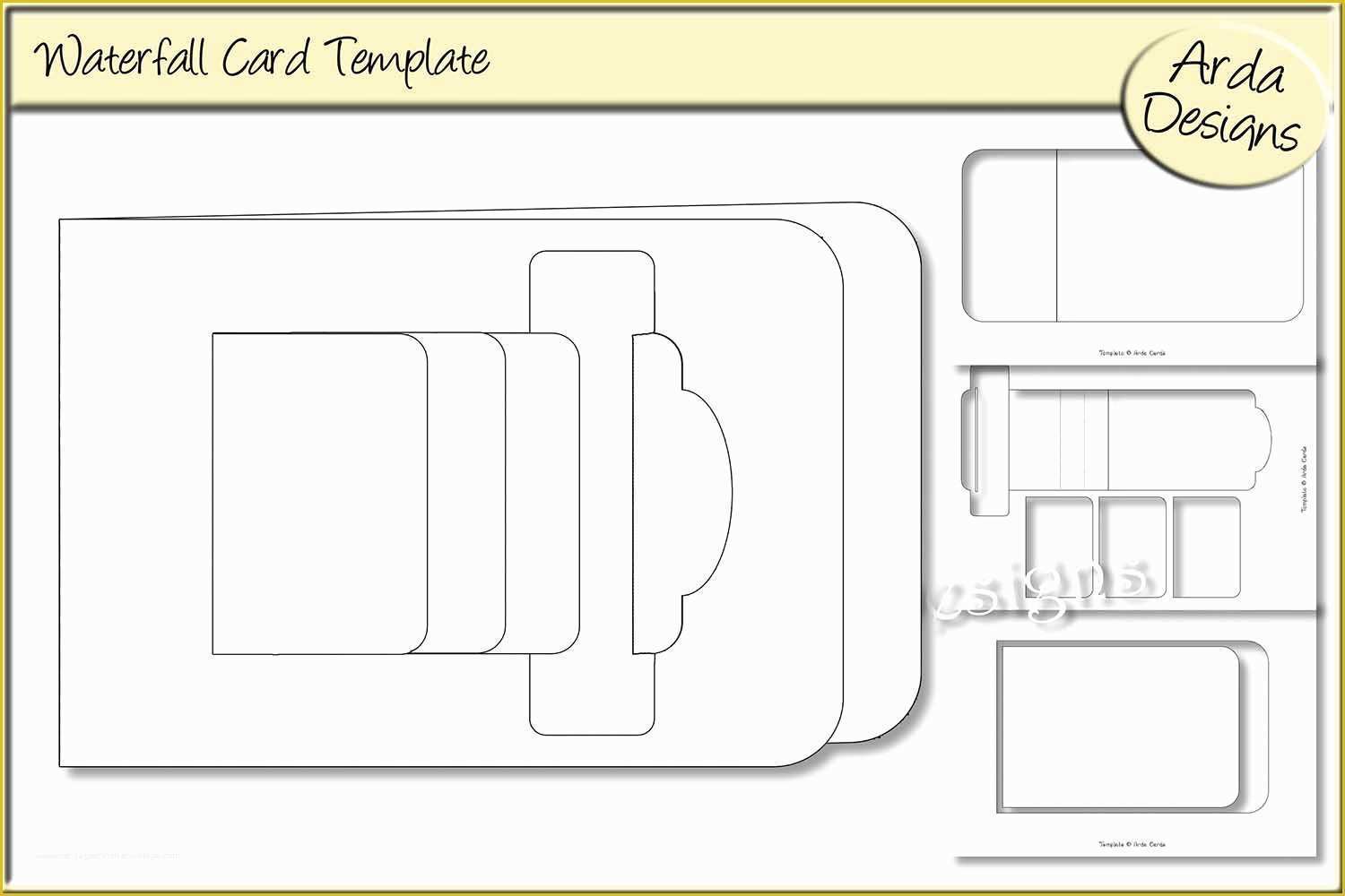 Waterfall Card Template Free Of Waterfall Card Kit Cu Template Graphic by Arda Designs