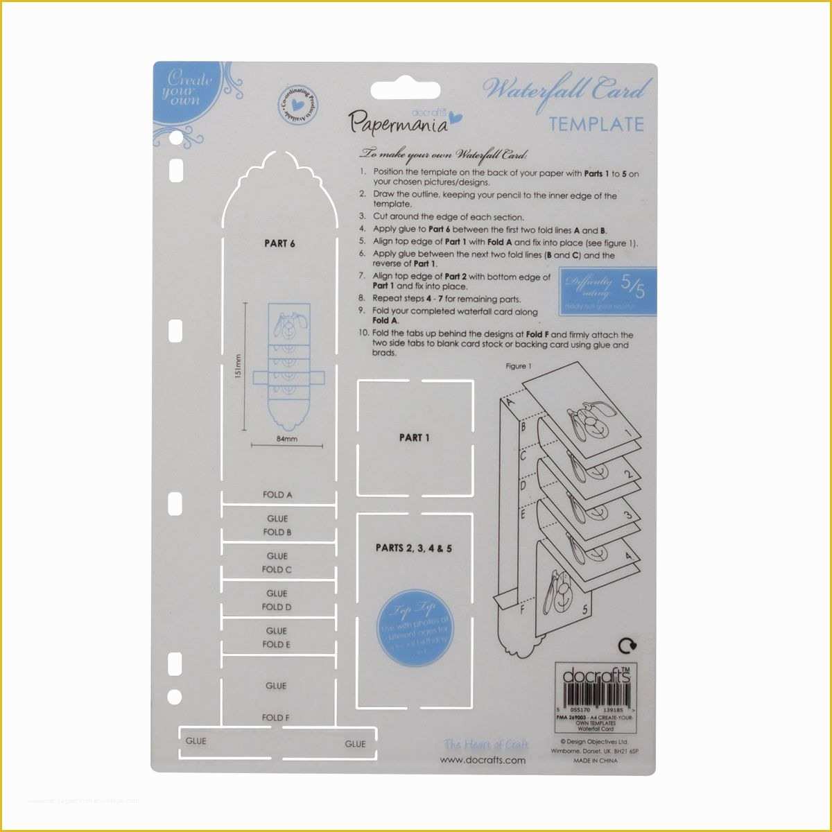 Waterfall Card Template Free Of Waterfall Card Templates Free