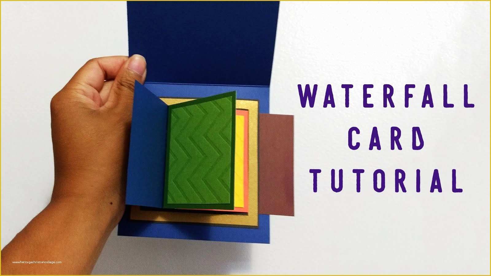 Waterfall Card Template Free Of Waterfall Card Tutorial Paperchaserto