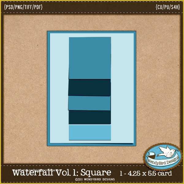 Waterfall Card Template Free Of Wendybird Designs New Waterfall Card Template and Rak