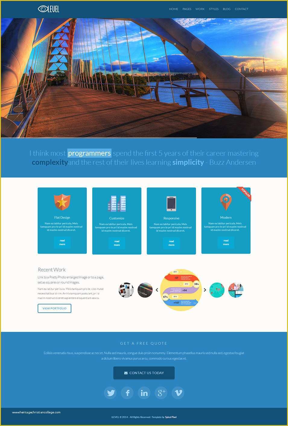 Web Design Templates Free Of 17 Best Flat Design Website Templates