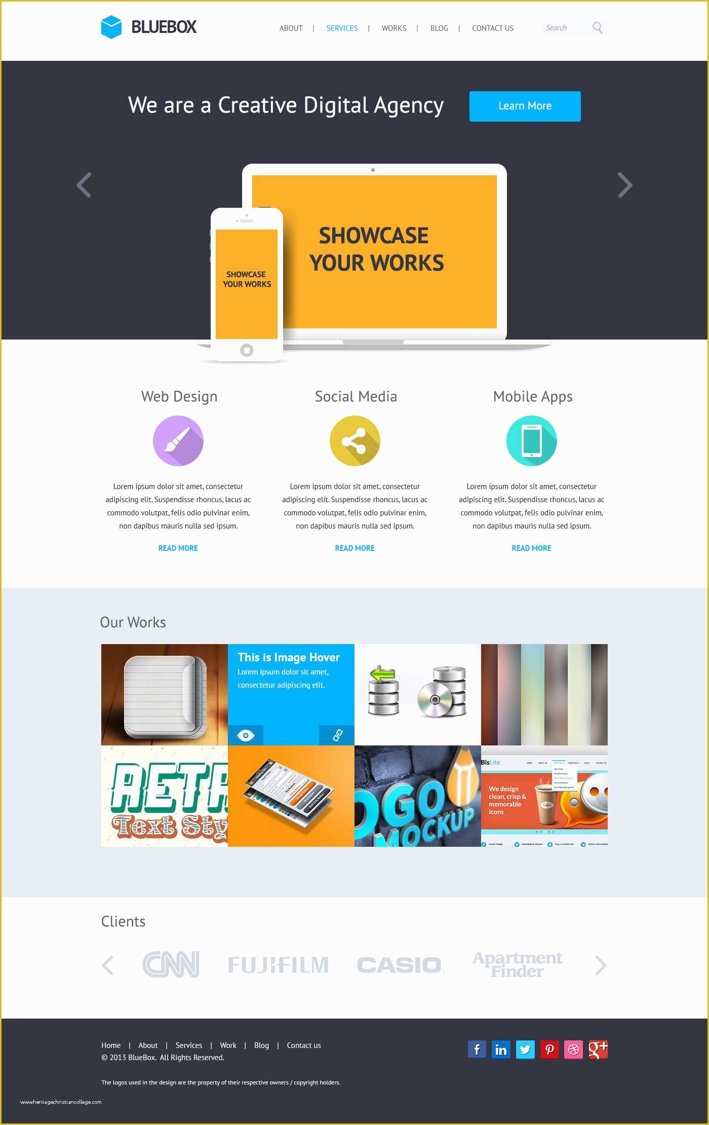 Web Design Templates Free Of Bluebox Flat Website Psd Templates Design Graphicsfuel