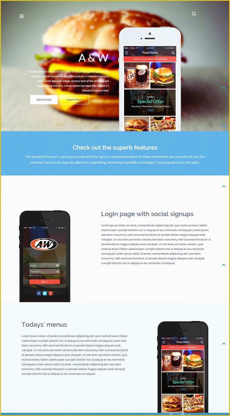 Web Page Templates Free Download Of Free App Website Templates &amp; themes