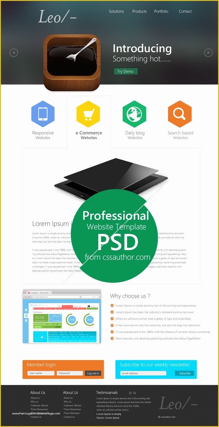 Web Page Templates Free Download Of Leo Website Design Template Psd at Downloadfreepsd