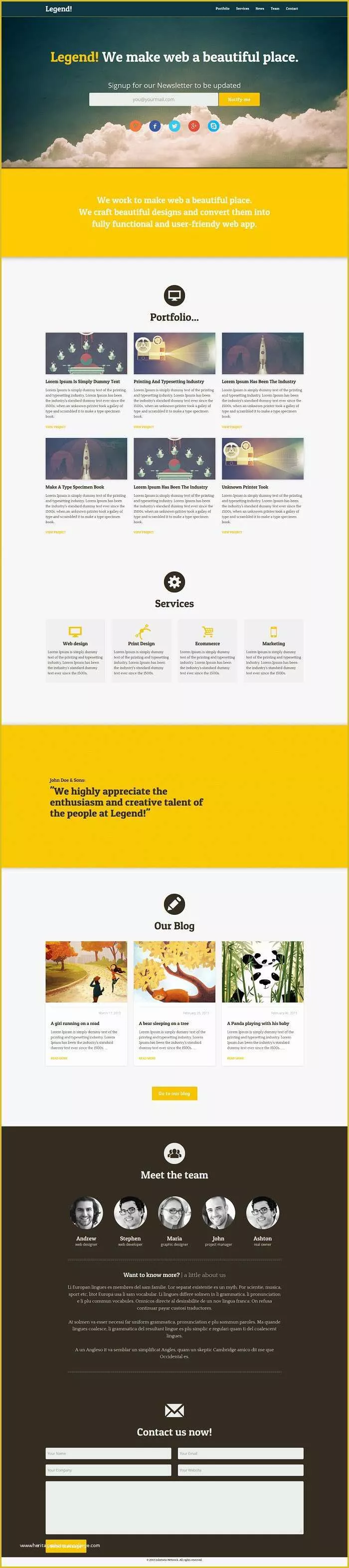 Web Page Templates Free Download Of Responsive Psd Web Templates 25 Free Templates