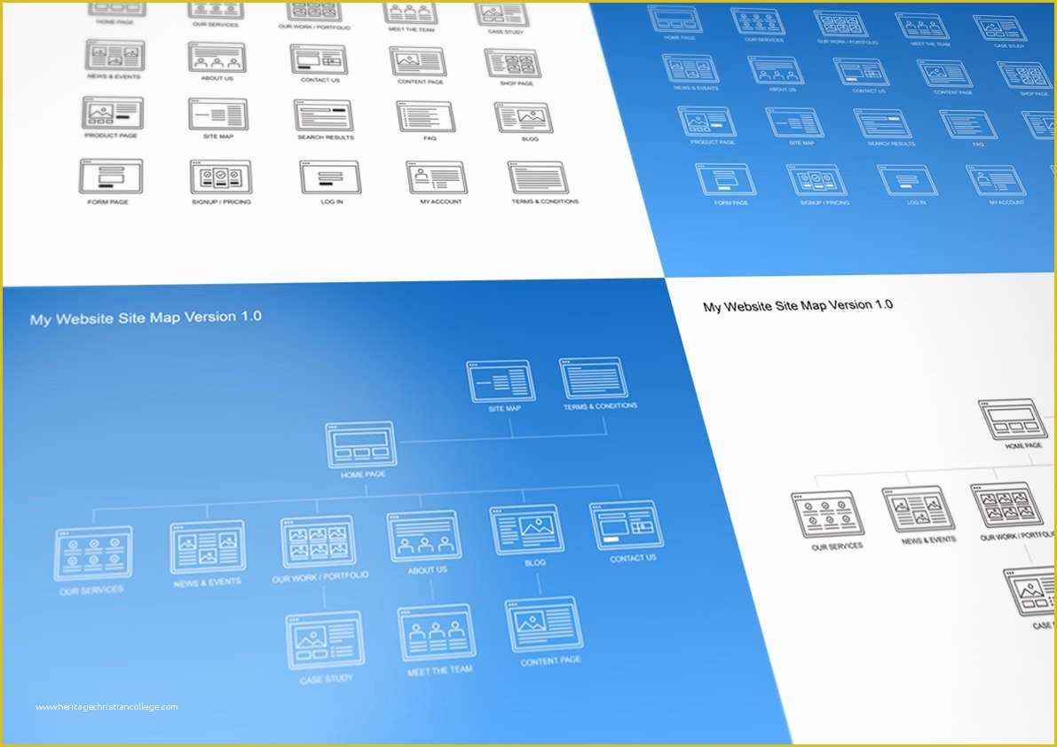 Website Map Template Free Of Website Site Map Kit Product Mockups Creative Market