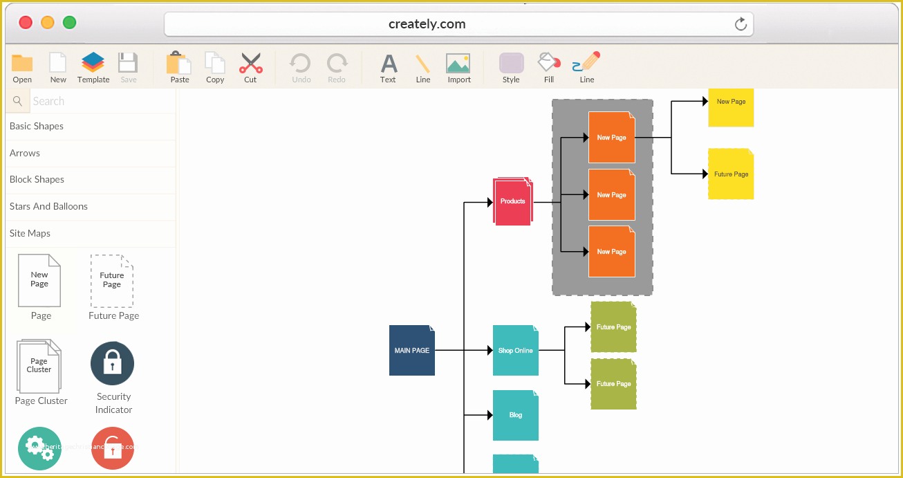 Website Map Template Free Of Website Sitemap Creator to Visualize Website Structure